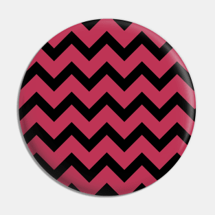 Simple Magenta pink black retro chevron pattern lines Pin