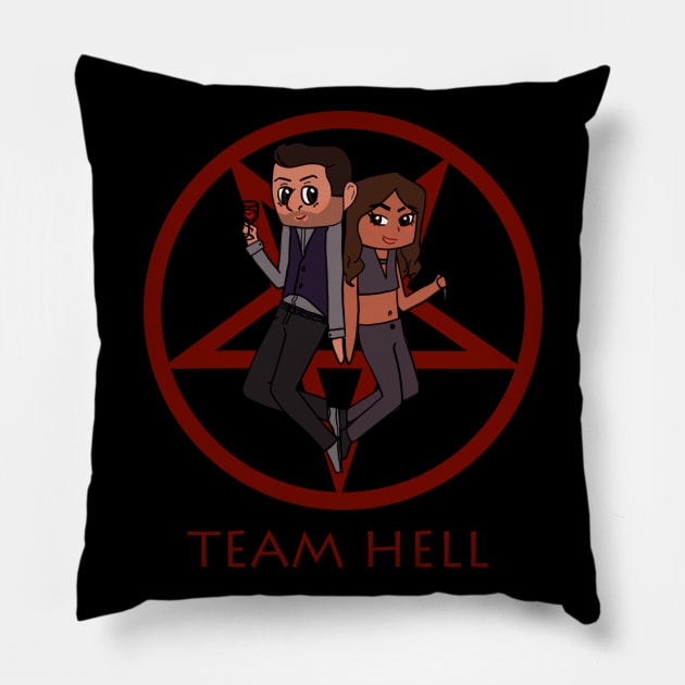 Team Hell - Lucifer (TV Show) Pillow by NarilGVB