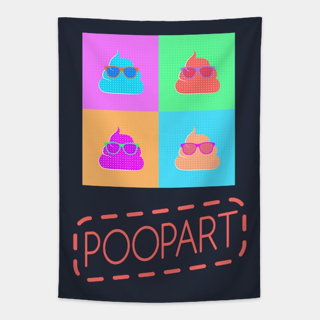 Poop art Tapestry by RARA_AVIS