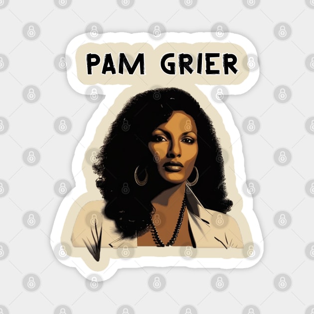 Pam Grier Magnet by Moulezitouna