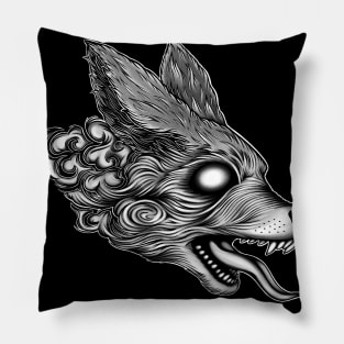 Hungry Wolf of Fate Pillow