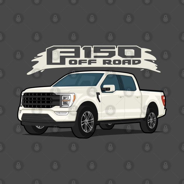 Car truck off road  f-150 white by creative.z