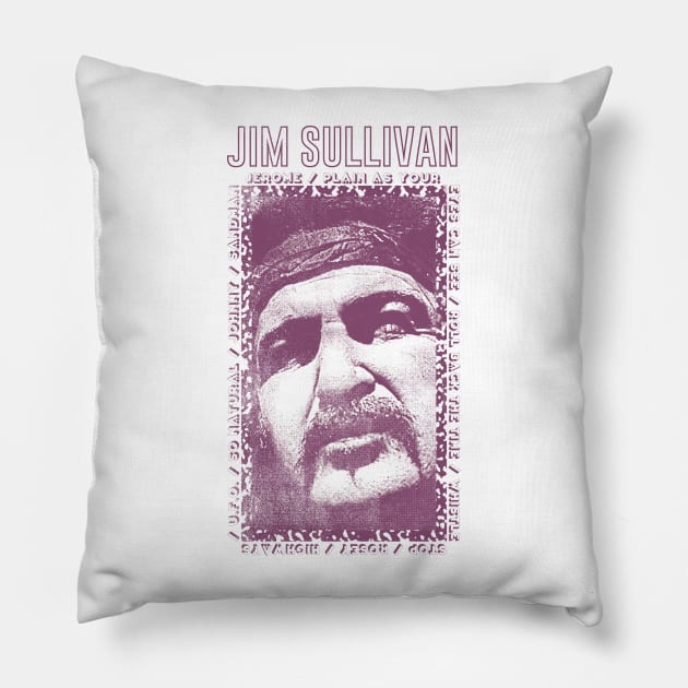 Jim Sullivan // 60s Folk Rock Pillow by DankFutura