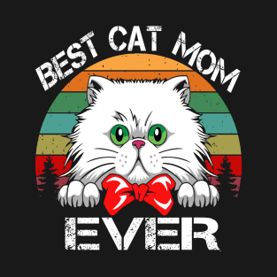 Vintage Best Cat Mom Ever T-Shirt