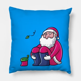 Santa Claus quarantine on Lonely Christmas... Pillow