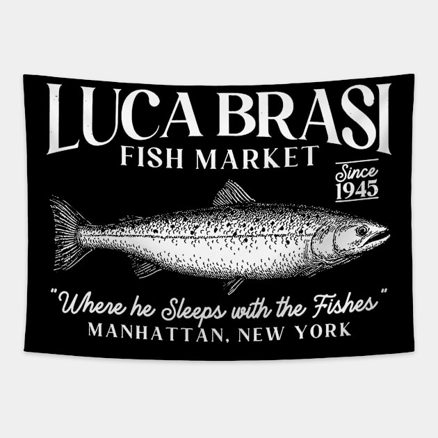 luca brasi fish market Tapestry by ITS RAIN