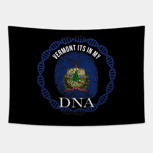 Vermont Its In My DNA - Vermonter Flag - Gift for Vermonter From Vermont Tapestry