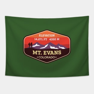 Mt Evans Colorado - 14ers Mountain Climbing Badge Tapestry