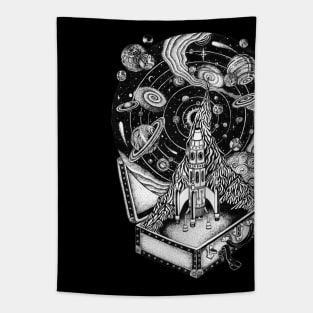 Space travel adventure Tapestry