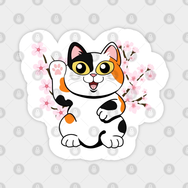 Hi There Calico Cat Magnet by leBoosh-Designs