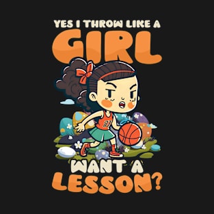 Basketball Easter Shirt | Throw Like Girl Easter T-Shirt