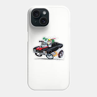 MONSTER MUSCLE Black n Red 1971 Chevelle Phone Case