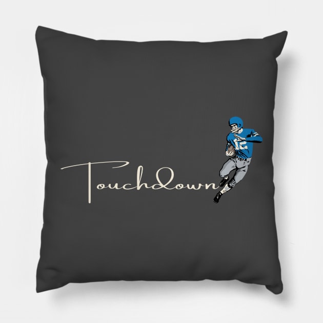 Touchdown Lions! Pillow by Rad Love