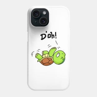 Cute Funny Turtle Lies On Back Fun D'oh Phone Case