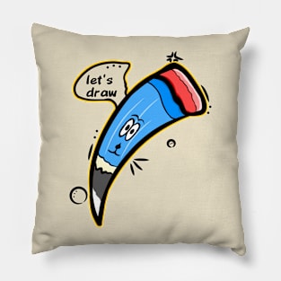 pencil cute Pillow