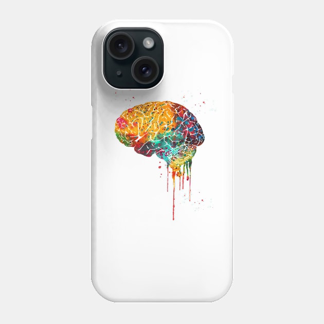 Human Brain Phone Case by erzebeth