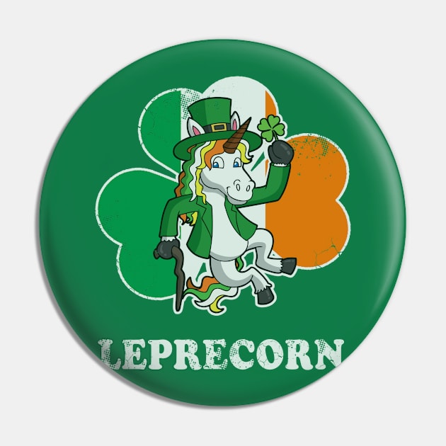 Leprecorn Irish Unicorn Pin by E