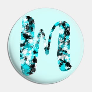 Paint Splash Letter M Pin