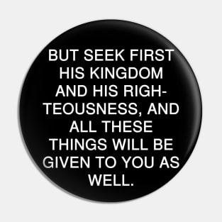 Matthew 6:33 Bible Verse Text NIV Pin