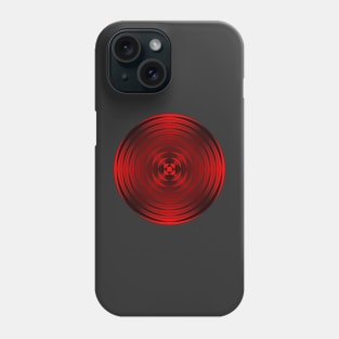 Fuzzy Circular Logic Red 4 Phone Case