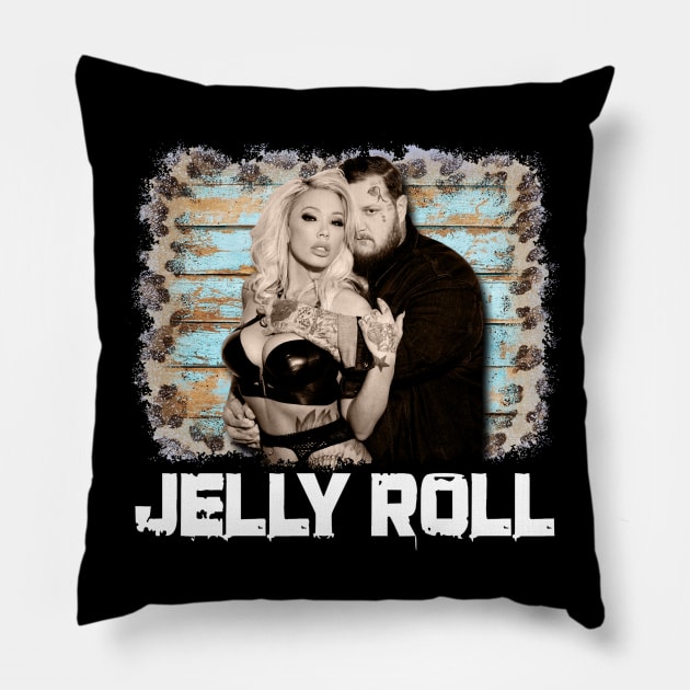 Graphic Musical Jellyroll Funny Gift Pillow by Mushroom Time