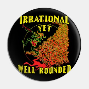 Irrational Pied Piper Pi Day Pin