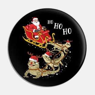 Christmas Bearded Dragon Santa Driving Pin