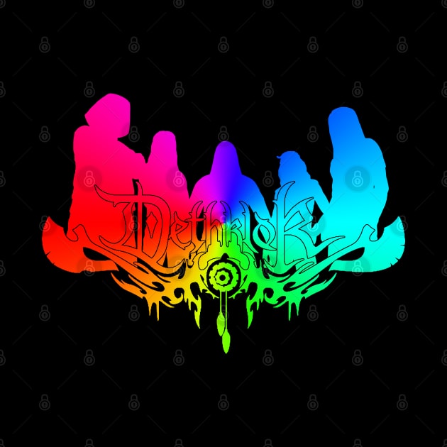 Rainbow Dethklok Logo by gkillerb