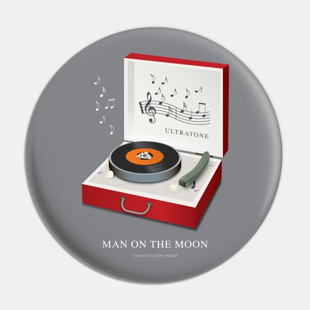 Man on the Moon - Alternative Movie Poster Pin by MoviePosterBoy