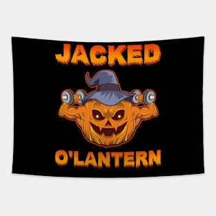 Funny Halloween Workout Pumpkin Tee Tapestry