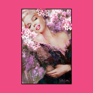 Marilyn Cherry Blossoms Pink T-Shirt