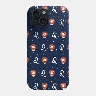 Leo Zodiac Cat Pattern Phone Case