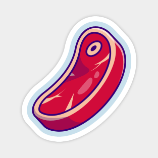 Floating Beef Steak Cartoon Magnet