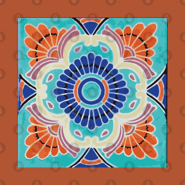 Red talavera tile by T-Mex