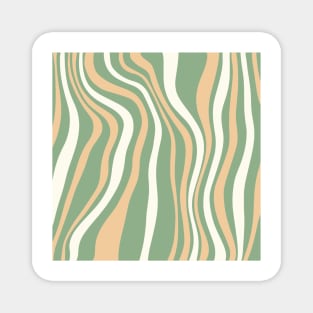 70's groovy wavy pattern Magnet