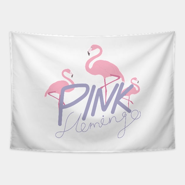 Pink Flamingo Tapestry by novaya