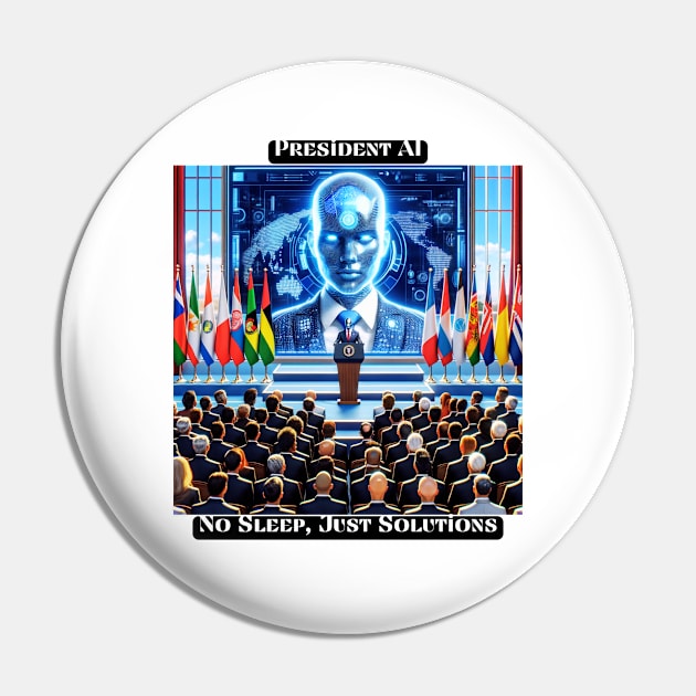 President AI: No Sleep, Just Solutions Pin by St01k@