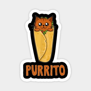 Funny Purrito Cat Pun  Mexican Burrito Food Purr Gift Magnet