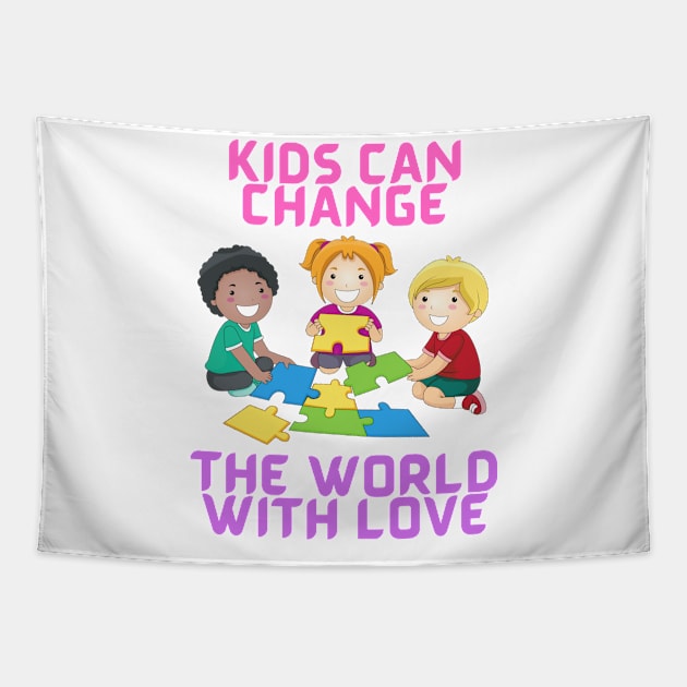 Kids can change the world Tapestry by Chavjo Mir11