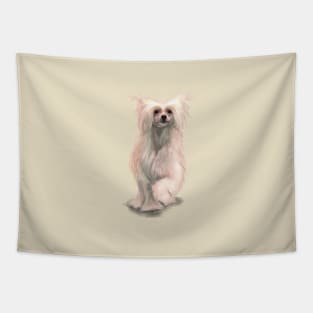 The Chinese Crested Powerpuff Dog Tapestry