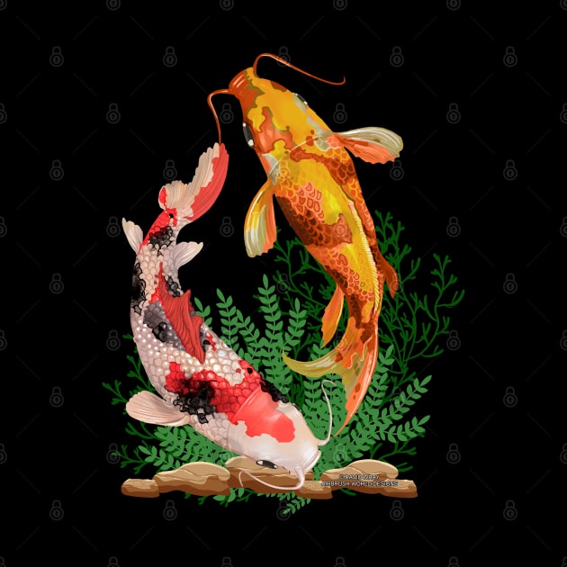 Koi Fish Aquatic Life Sea Creature Lover's Novelty Gift by Airbrush World