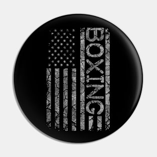 American Flag Boxing Vintage Distressed Boxer For Men Women Pin