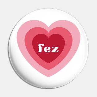 fez heart Pin