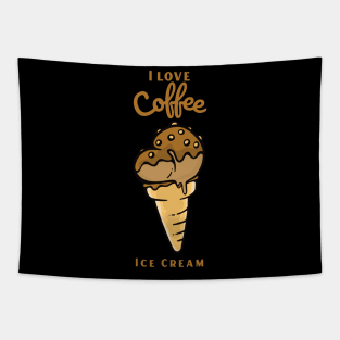I Love Coffee Ice Cream Tapestry
