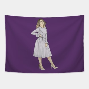 Cute Women Lavnder Dress Tapestry