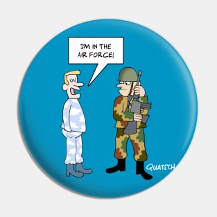 Clouds as camouflage on Airforce uniform Pin