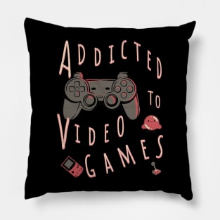 Nostalgic Retro Arcade Gamer Joystick Retro Gamer Old School Arcade Video Games 80s 90s Classic Vintage T-Shirt Pillow