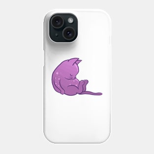 Sleeping Kitty - Purple Stars Phone Case