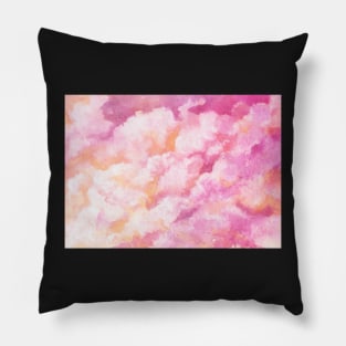 Bright Pink Clouds Pillow