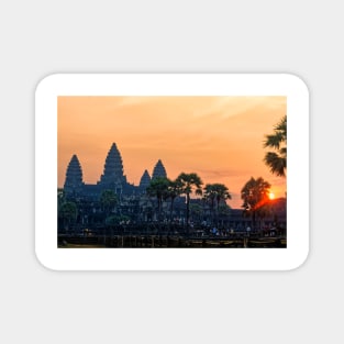 Temple complex at Angkor Wat in Cambodia Magnet